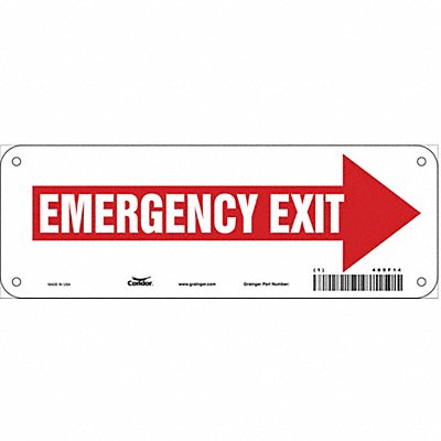 Safety Sign 3.5in x 10in Polyethylene