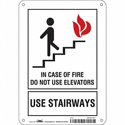Safety Sign 10 in x 7 in Aluminum