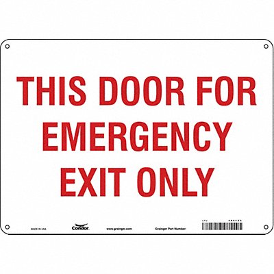 Safety Sign 10 in x 14 in Aluminum