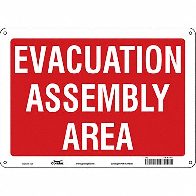 Safety Sign 10 in x 14 in Aluminum