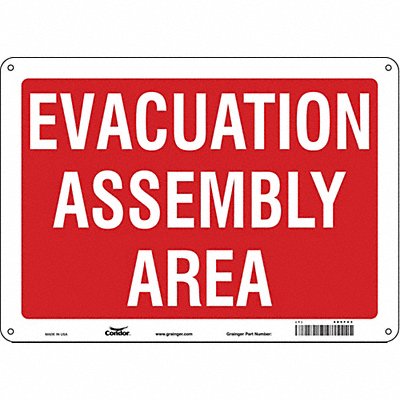 Safety Sign 10 in x 14 in Polyethylene