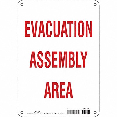 Safety Sign 10 in x 7 in Polyethylene