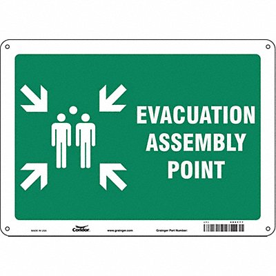 Safety Sign 10 in x 14 in Aluminum