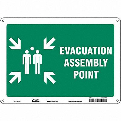 Safety Sign 10 in x 14 in Polyethylene