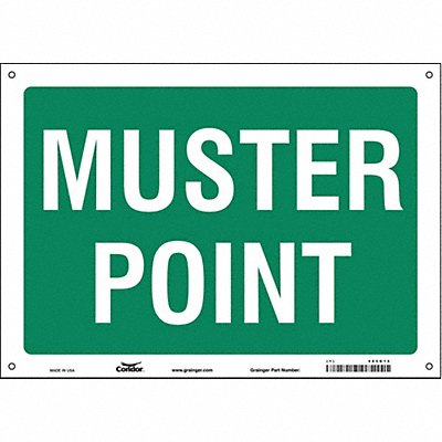 Safety Sign 10 in x 14 in Polyethylene
