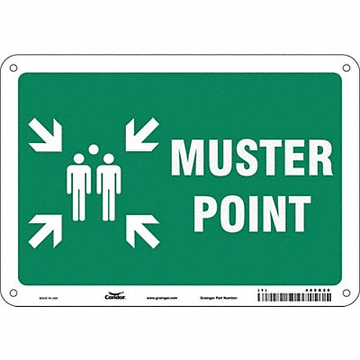 Safety Sign 7 in x 10 in Aluminum