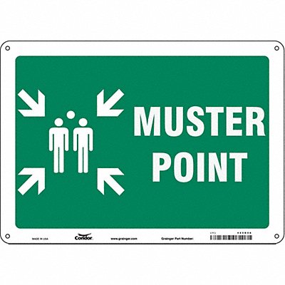 Safety Sign 10 in x 14 in Polyethylene