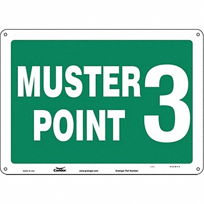 Safety Sign 10 in x 14 in Polyethylene