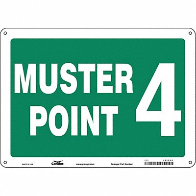 Safety Sign 10 in x 14 in Polyethylene