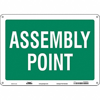 Safety Sign 10 in x 14 in Aluminum