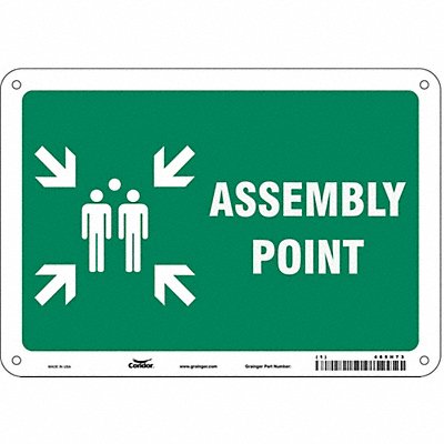 Safety Sign 7 in x 10 in Aluminum
