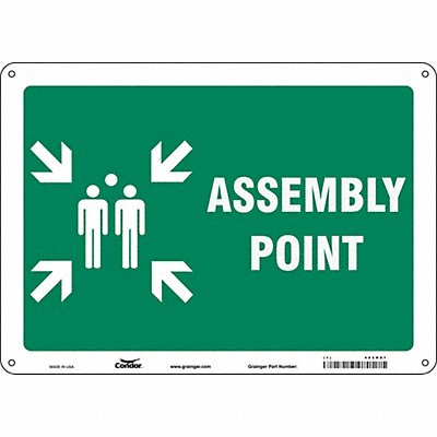 Safety Sign 10 in x 14 in Polyethylene