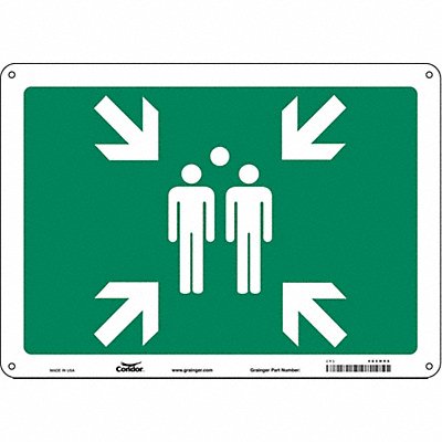 Safety Sign 10 in x 14 in Polyethylene