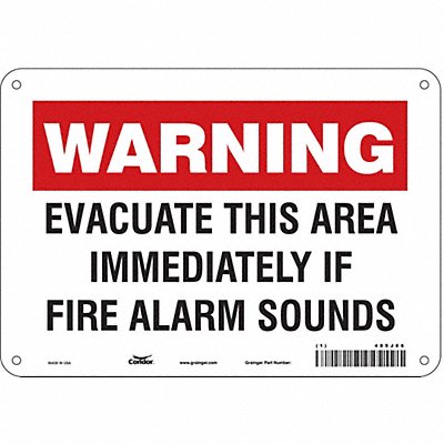 Safety Sign 7 in x 10 in Polyethylene