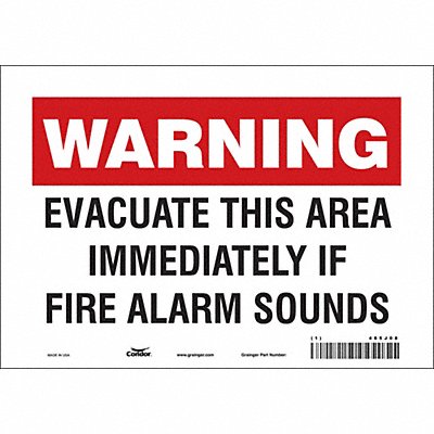 Safety Sign 7 in x 10 in Vinyl