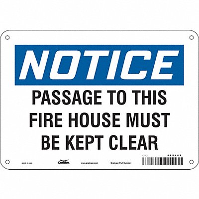 Safety Sign 7 in x 10 in Aluminum