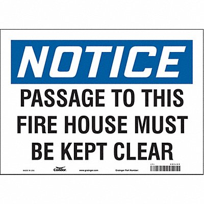 Safety Sign 10 in x 14 in Vinyl