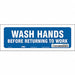 Safety Sign 3 1/2 in x 10 in Vinyl PK10