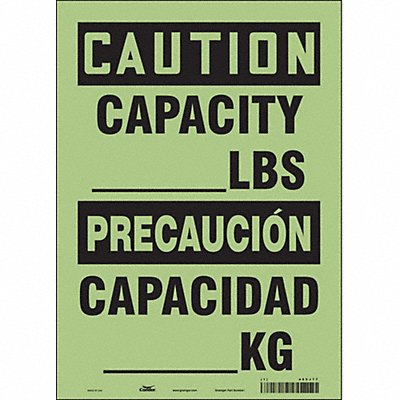 Safety Sign 14 in x 10 in Glow Vinyl