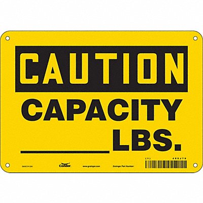 Safety Sign 7 in x 10 in Aluminum
