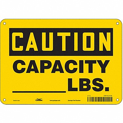Safety Sign 7 in x 10 in Polyethylene