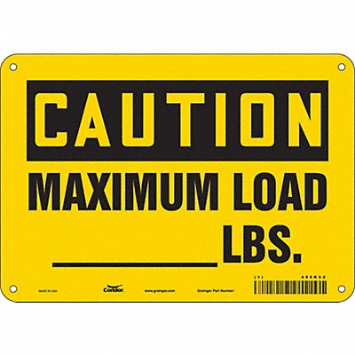 J8614 Safety Sign 7 in x 10 in Polyethylene