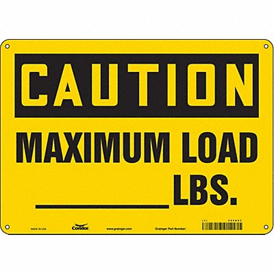 J8614 Safety Sign 10 in x 14 in Polyethylene