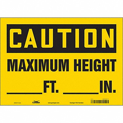 Safety Sign 10 in x 14 in Vinyl