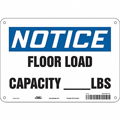 Safety Sign 7 inx10 in Polyethylene