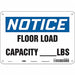 Safety Sign 7 inx10 in Polyethylene
