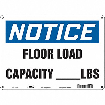 Safety Sign 10 in x 14 in Polyethylene