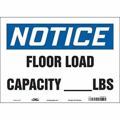 Safety Sign 10 in x 14 in Vinyl