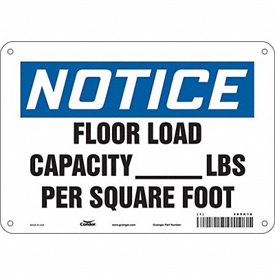 Safety Sign 7 in x 10 in Aluminum