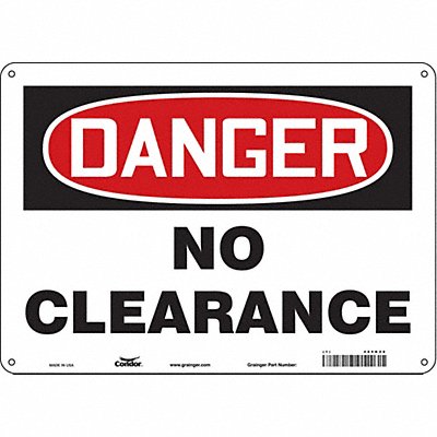 Safety Sign 10 in x 14 in Polyethylene