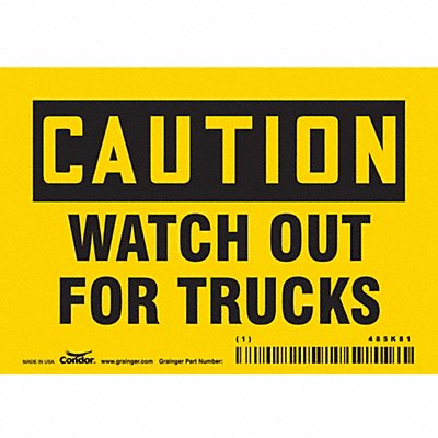 Safety Sign 3.5in x 5in Vinyl
