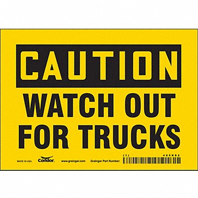 Safety Sign 5 inx7 in Vinyl