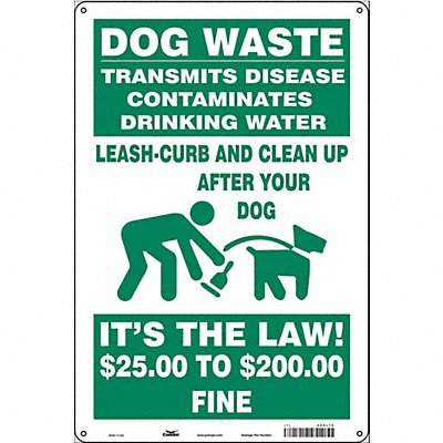 Safety Sign 18 in x 12 in Polyethylene