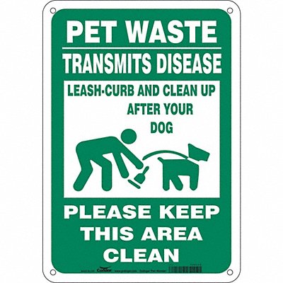Safety Sign 10 in x 7 in Polyethylene