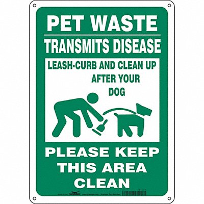 Safety Sign 14 in x 10 in Polyethylene