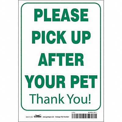 Safety Sign 10 in x 7 in Aluminum