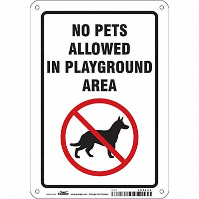 Safety Sign 10 in x 7 in Polyethylene