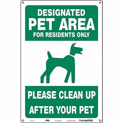 Safety Sign 18 in x 12 in Aluminum
