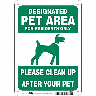 Safety Sign 10 in x 7 in Polyethylene