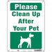 Safety Sign 14 in x 10 in Polyethylene