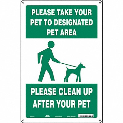 Safety Sign 18 in x 12 in Aluminum