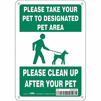 Safety Sign 10 in x 7 in Polyethylene