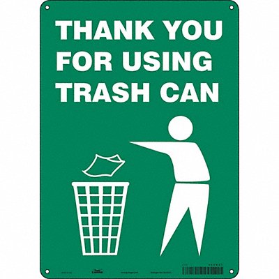 Safety Sign 14 in x 10 in Polyethylene