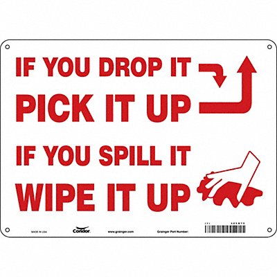 Safety Sign 10 in x 14 in Polyethylene