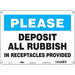 Safety Sign 10 in x 14 in Aluminum