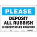 Safety Sign 10 in x 14 in Vinyl
